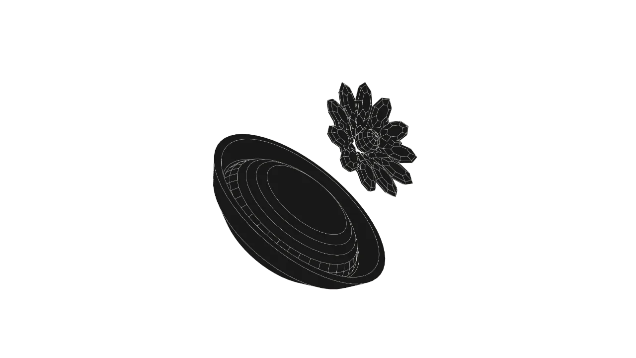 A dhol drawn in white lines